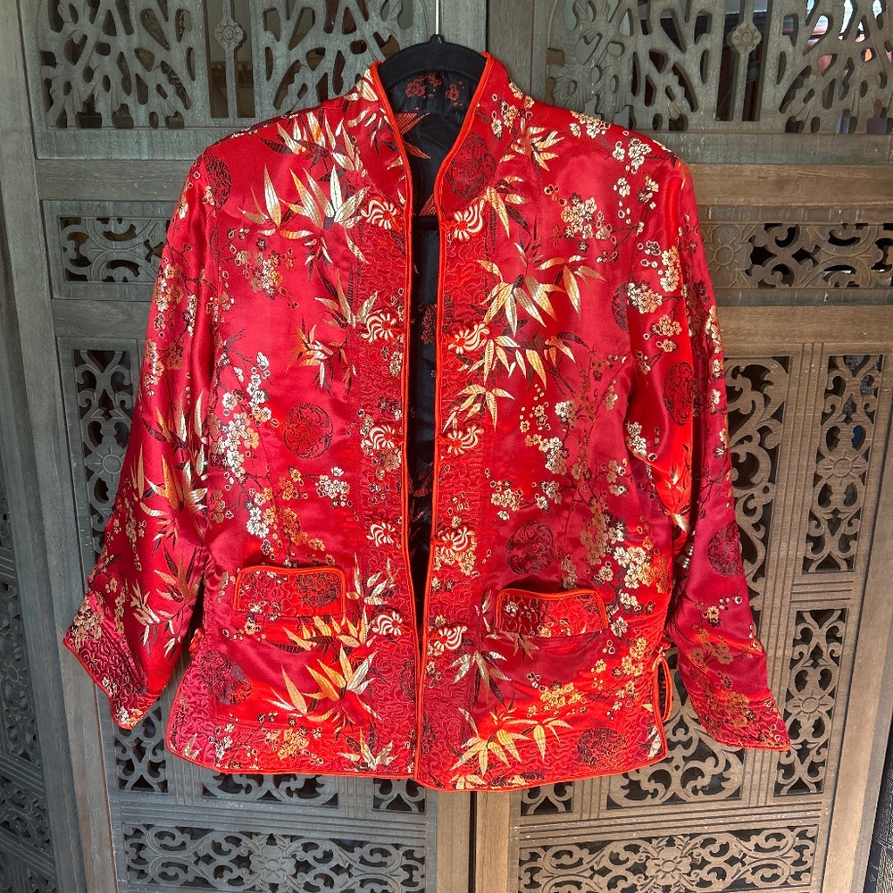Reversible warm quilted Asian Jacket